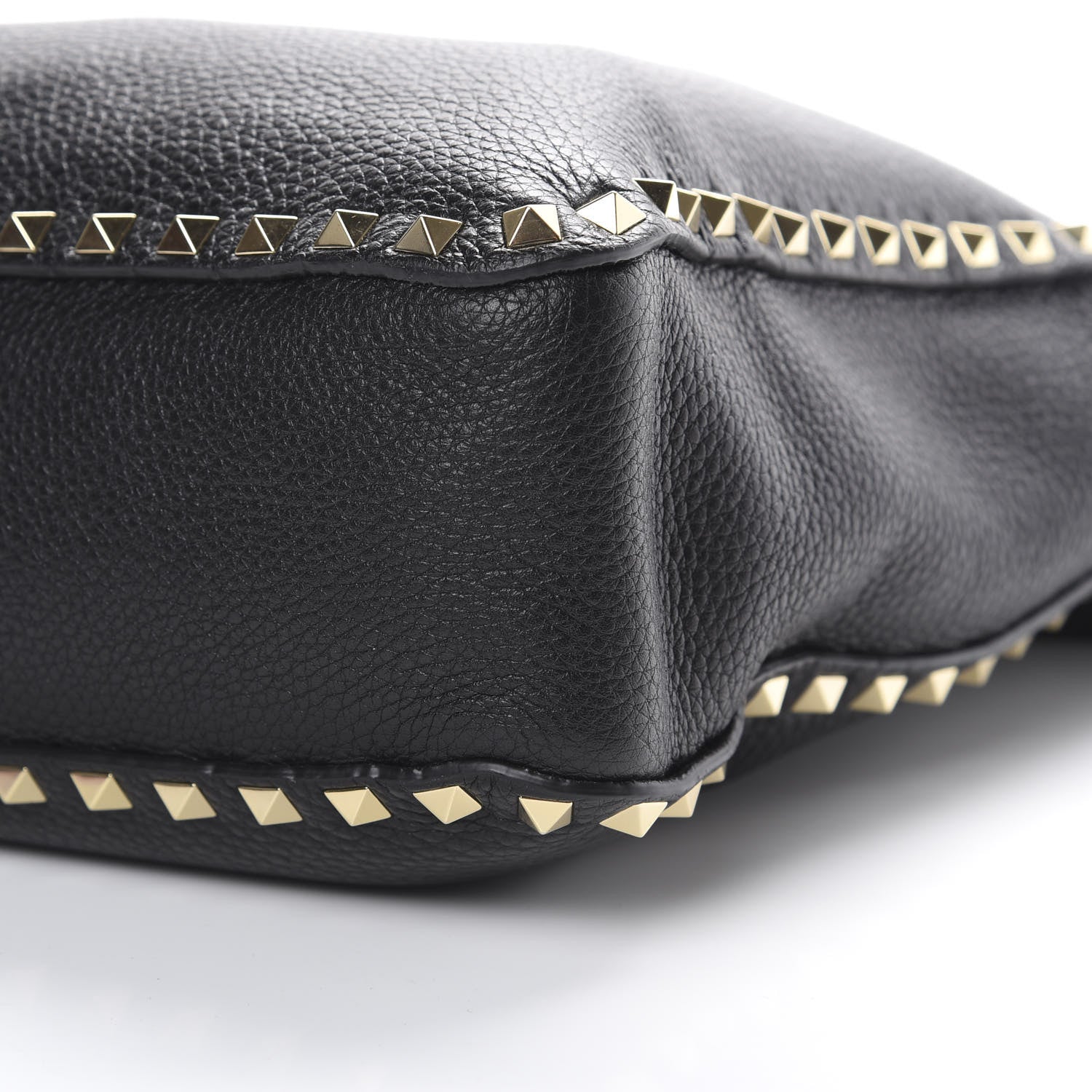 Valentino Garavani Pebbled Calfskin Small Rockstud Flip-Lock Messenger Bag Black 7 of 8
