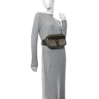 Gucci Soft GG Supreme Monogram Medium Ophidia Belt Bag Dark Brown 2 of 10