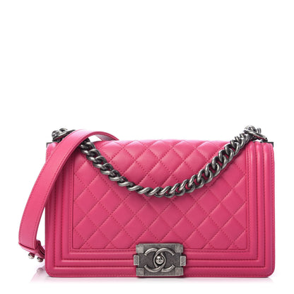 Chanel Lambskin Quilted Medium Boy Flap Pink 1 of 12