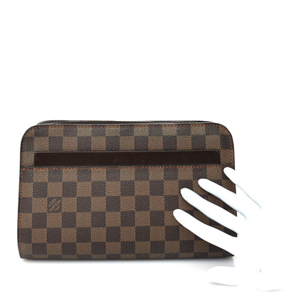 Louis Vuitton Damier Ebene Pochette Saint Louis Clutch 2 of 9