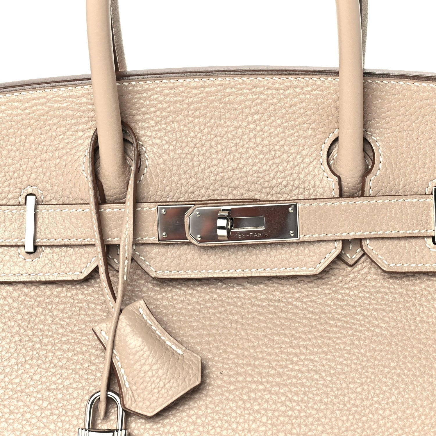 Hermes Taurillon Clemence Birkin 30 Argile 7 of 9