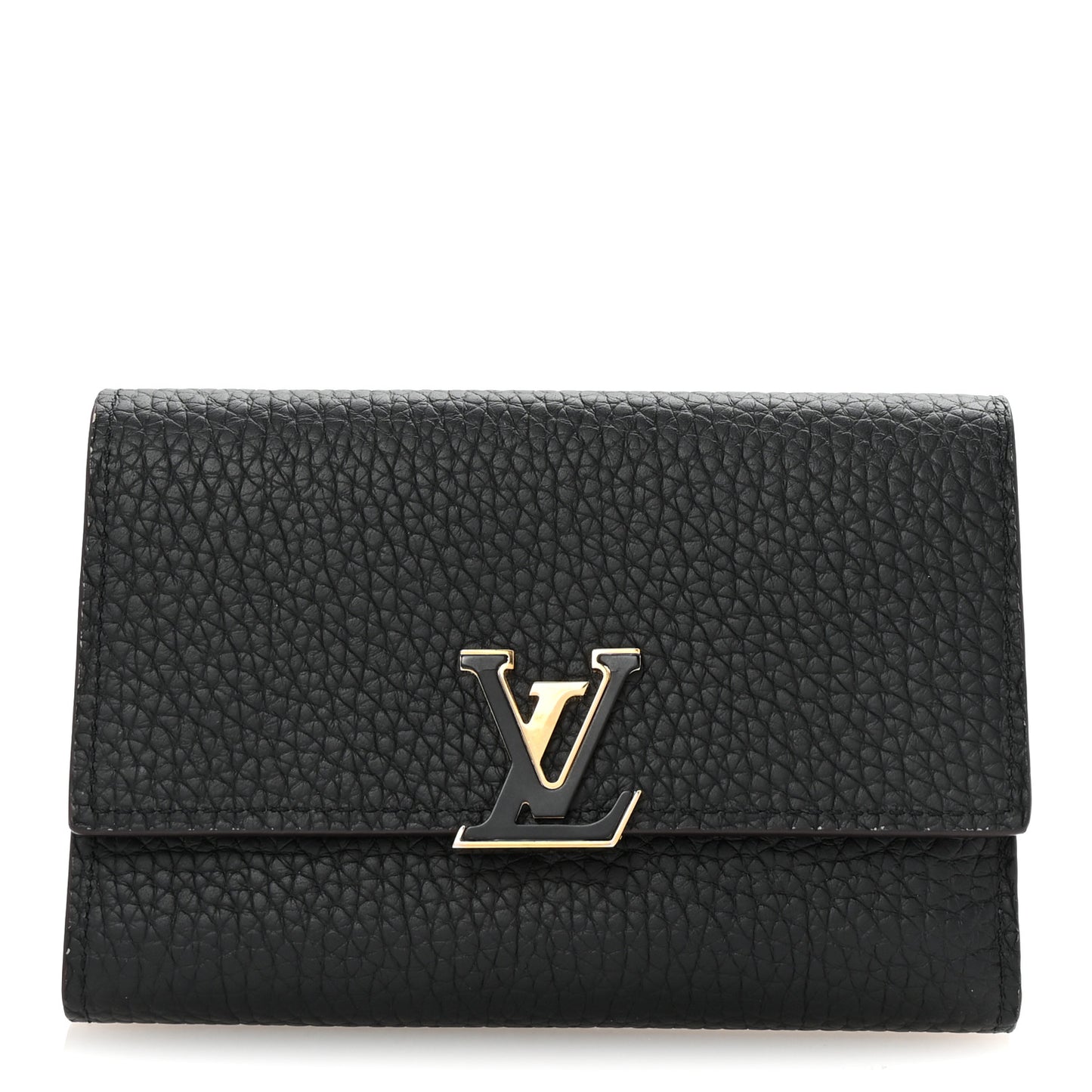 Taurillon Capucines Compact Wallet Black