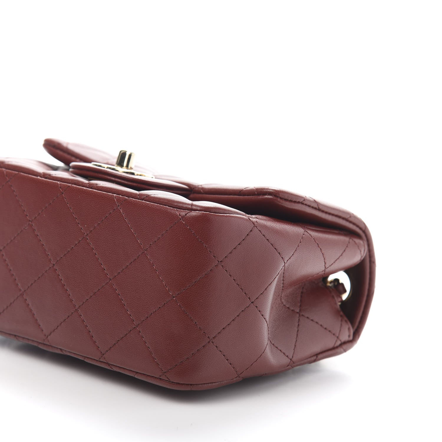 Chanel Lambskin Quilted Mini Square Flap Bordeaux 6 of 10