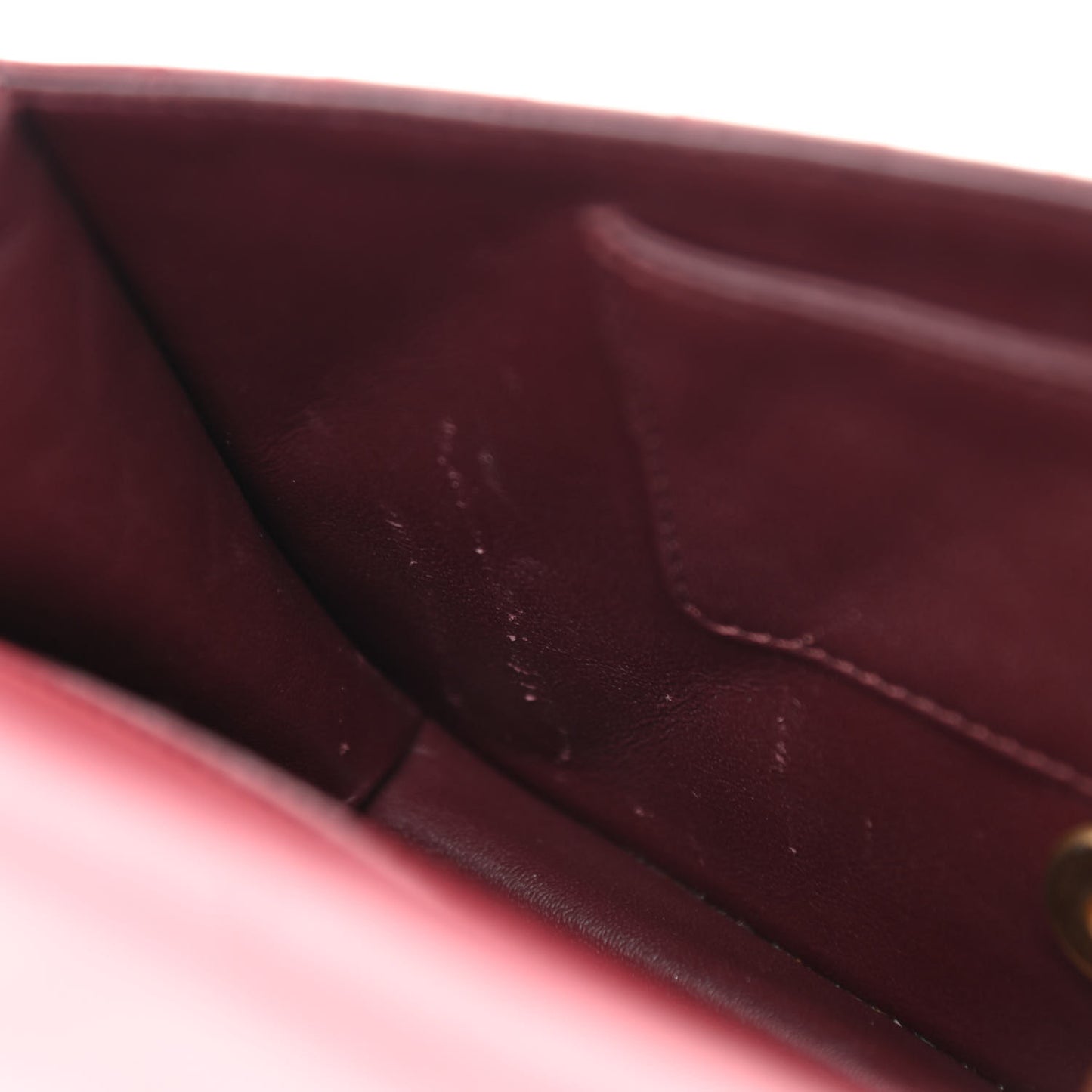 Lambskin Quilted Medium Crossing Times Flap Red