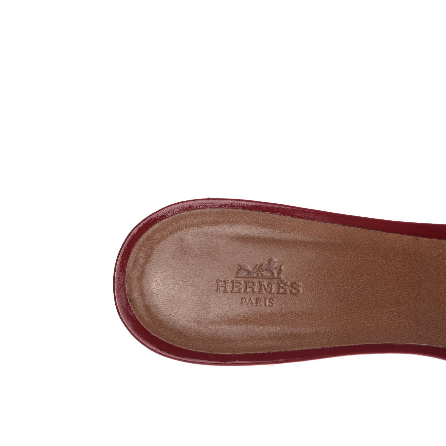 Hermes Patent Oasis Sandals 41 Cherry Tomato 7 of 9