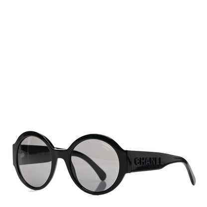 Chanel Acetate Polarized Round Sunglasses 5410 Black 1 of 7