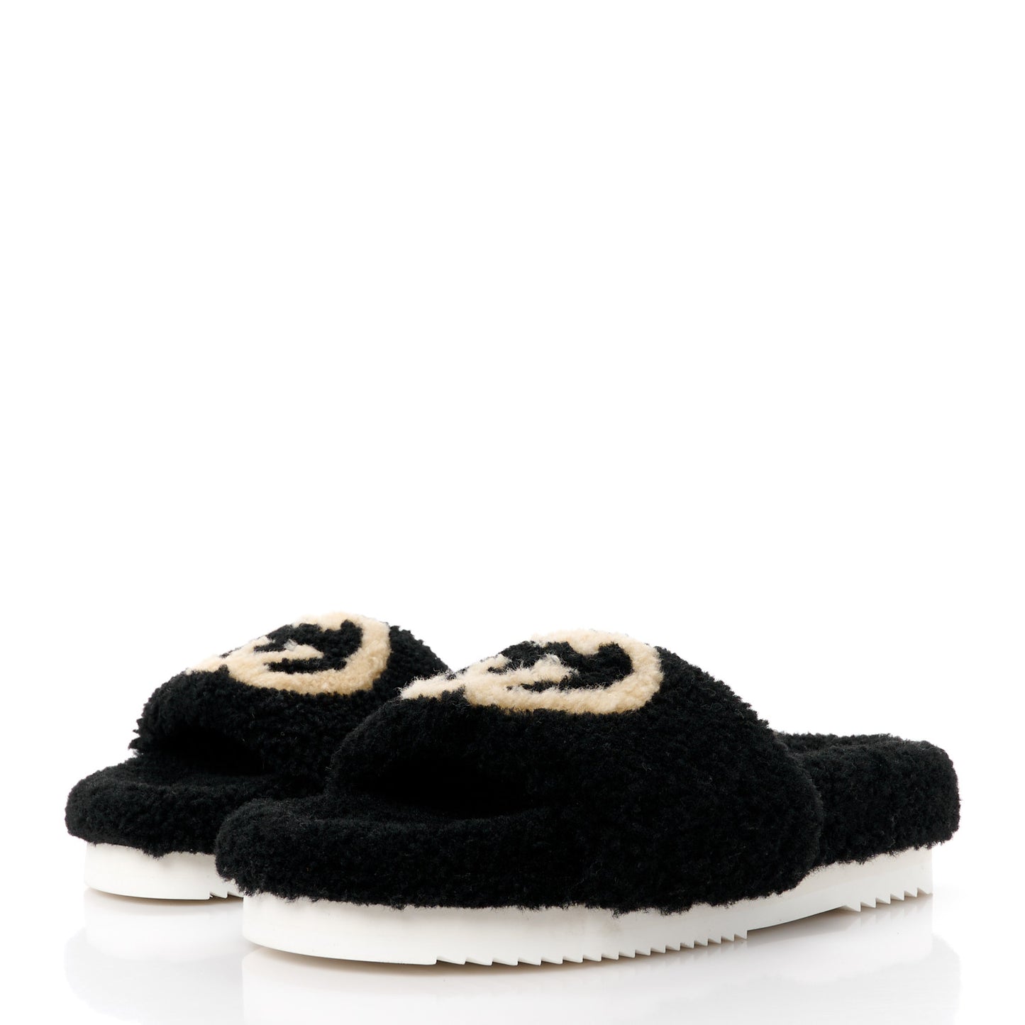 Shearling Womens Eileen Slide Sandals 39 Black Butterscotch