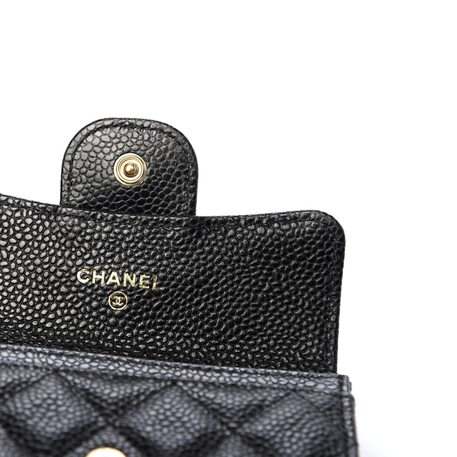 Chanel Caviar Quilted Flap Card Holder Wallet Black 6 of 9