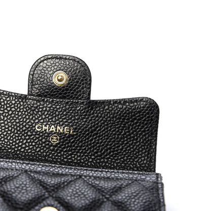 Chanel Caviar Quilted Flap Card Holder Wallet Black 6 of 9