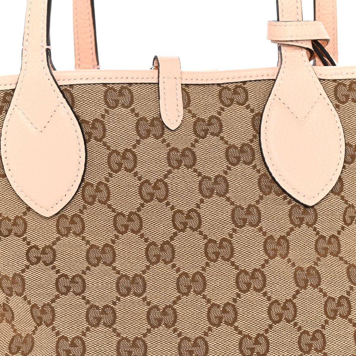Gucci Grained Calfskin Monogram Small Totissima Reversible Tote Light Pink 7 of 9