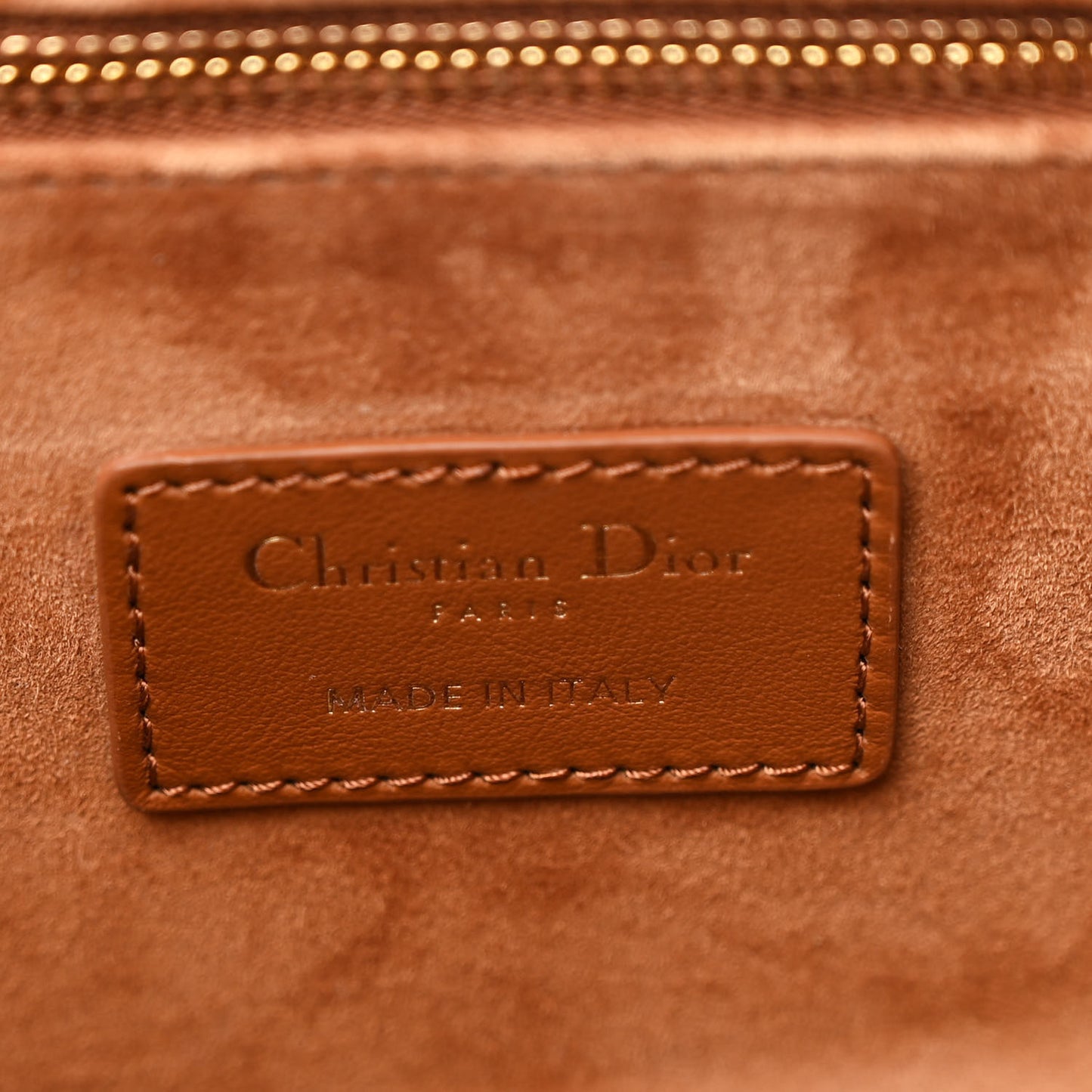 Calfskin Macro Cannage Medium Book Tote Golden Saddle