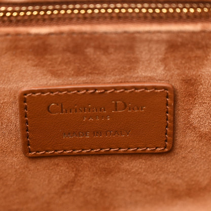 Christian Dior Calfskin Macro Cannage Medium Book Tote Golden Saddle 6 of 12