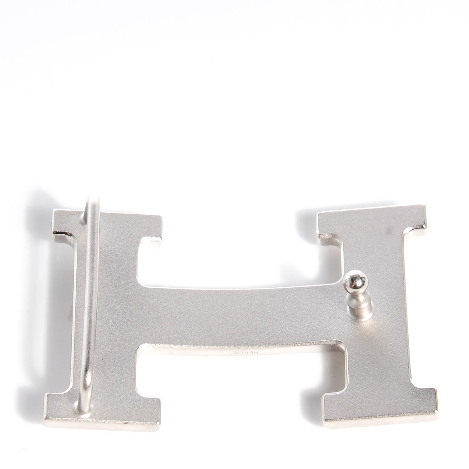 Hermes Box Togo Reversible Guilloche 32mm Silver H Constance Belt Black 105 3 of 5