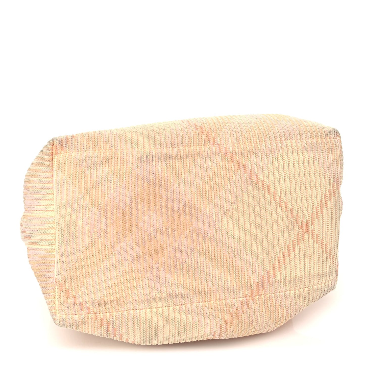 Canvas Knitted Check Medium Peg Duffle Bag Sherbert