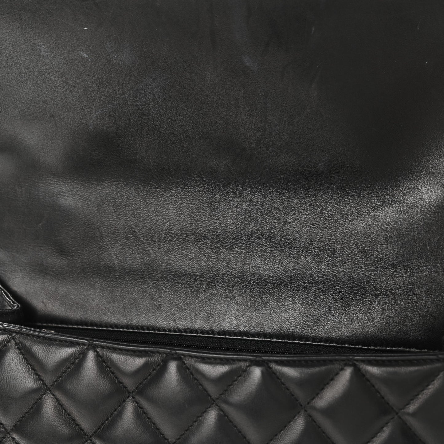Lambskin Quilted Kelly Jumbo Flap Bag Black