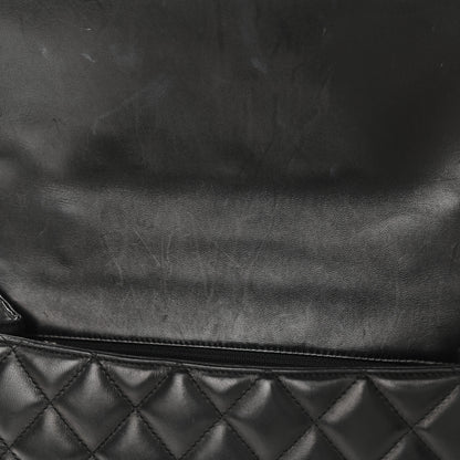 Chanel Lambskin Quilted Kelly Jumbo Flap Bag Black 10 of 16