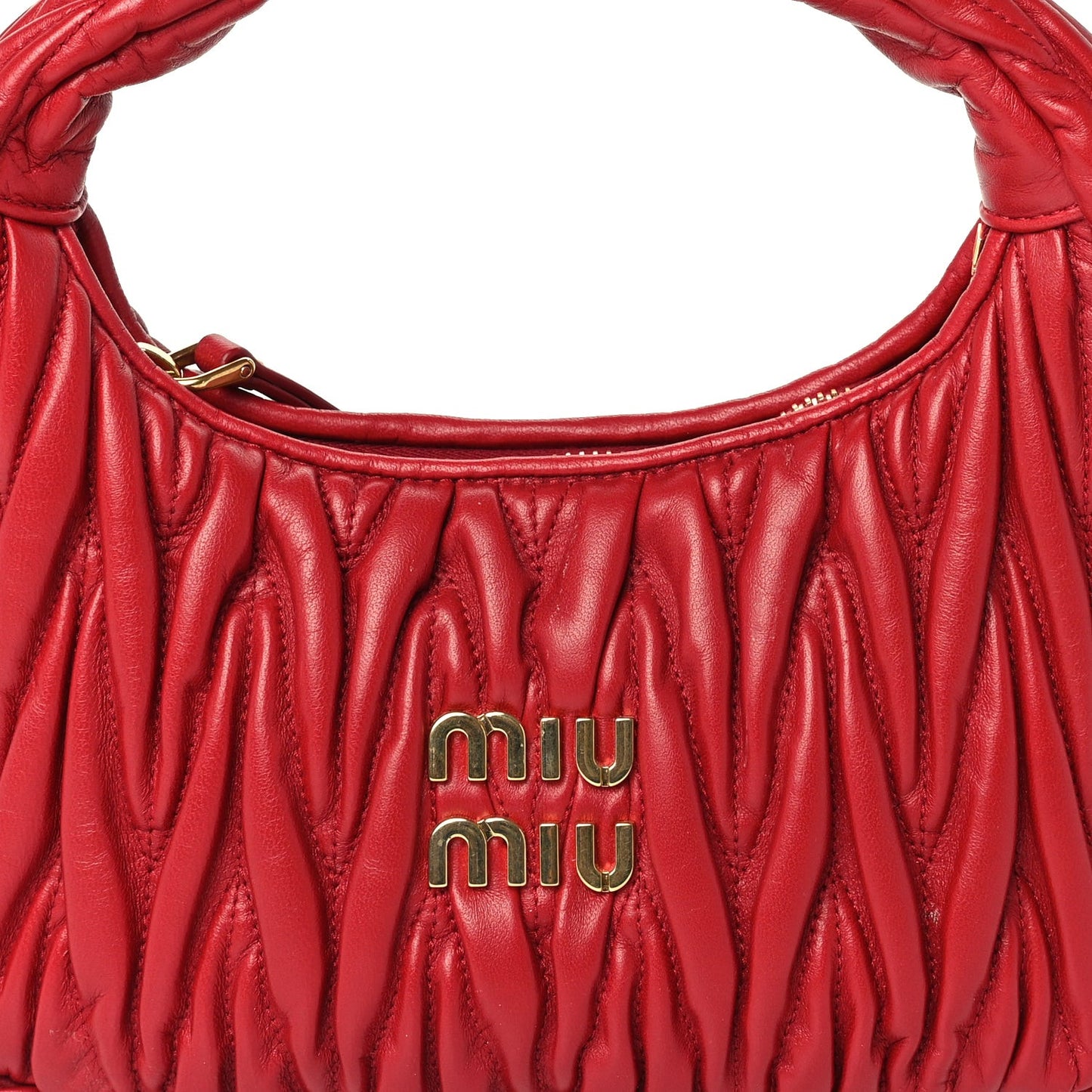 Nappa Matelasse Small Wander Hobo  Red