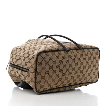 Gucci Monogram Dollar Calfskin O Drawstring Backpack Beige Ebony Testa di Moro Dark Chocolate 3 of 4