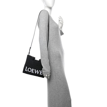 Loewe X PAULA'S IBIZA Raffia Font Tote Black 2 of 9