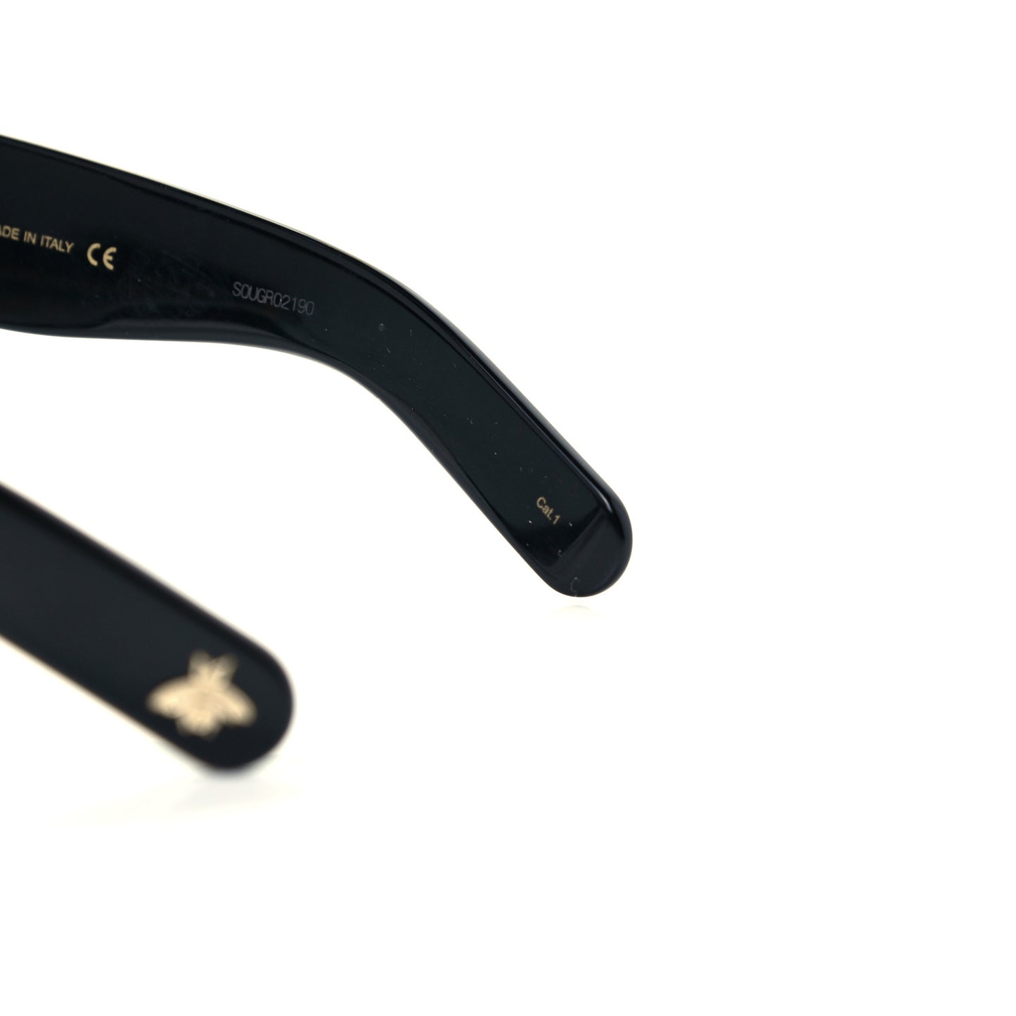 Acetate Pearl Rectangular Frame Sunglasses GG0234S Black