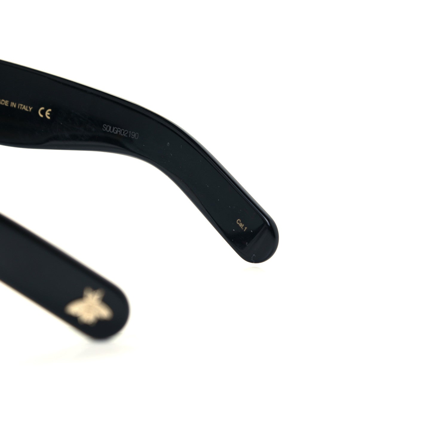 Gucci Acetate Pearl Rectangular Frame Sunglasses GG0234S Black 7 of 9