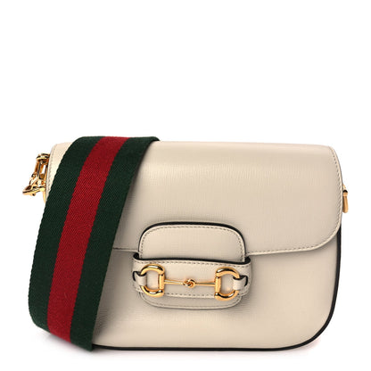 Gucci Azalea Calfskin Web Mini Horsebit 1955 Shoulder Bag Mystic White 1 of 9