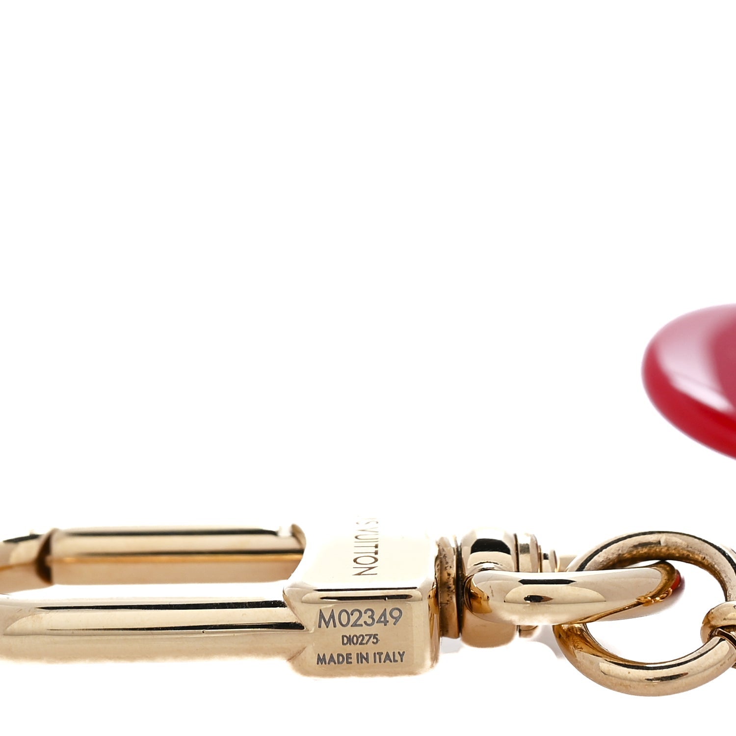 Louis Vuitton Resin Wood Vivienne Candy Heart Bag Charm  Red 3 of 5