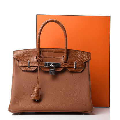Hermes Togo Matte Alligator Birkin Touch 30 Gold 11 of 11