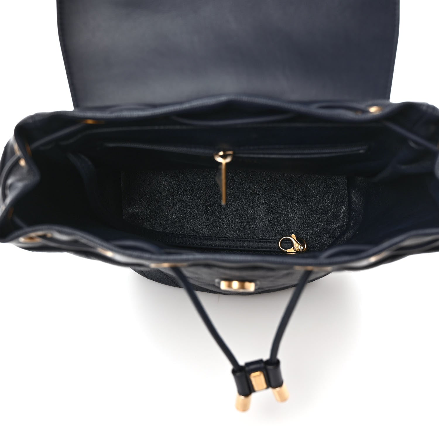 Chanel Caviar Quilted Filigree Backpack Navy 5 of 10