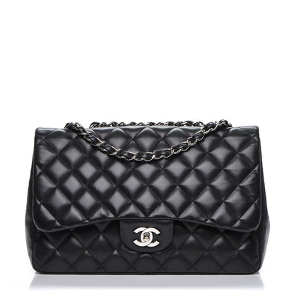 Chanel Lambskin Quilted Jumbo Single Flap Black 1 of 8