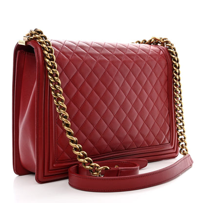 Chanel Lambskin Quilted Large Boy Flap Red 3 of 13