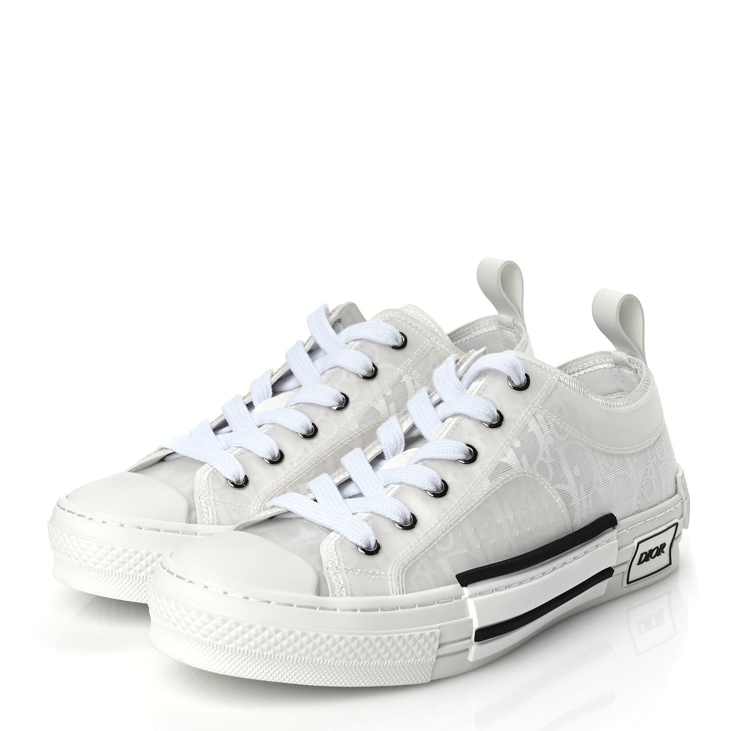 Technical Canvas Oblique Oblique Mens B23 Low Top Sneakers 40 White