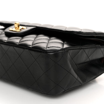Chanel Lambskin Quilted Medium Double Flap Black 10 of 12
