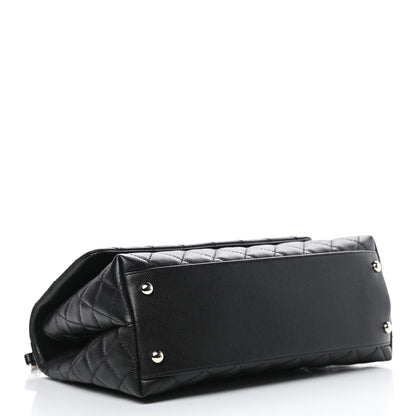 Chanel Caviar Quilted Small Coco Handle Flap Black 4 of 12
