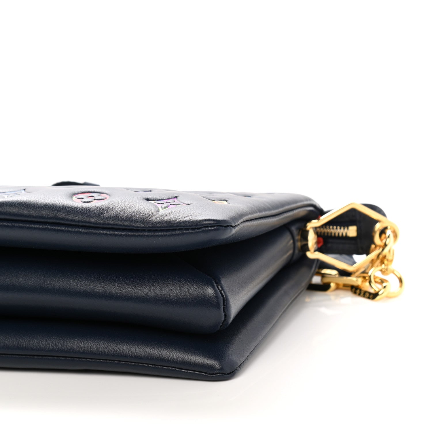 Louis Vuitton Lambskin Embossed Monogram LV Garden Coussin PM Navy 9 of 10