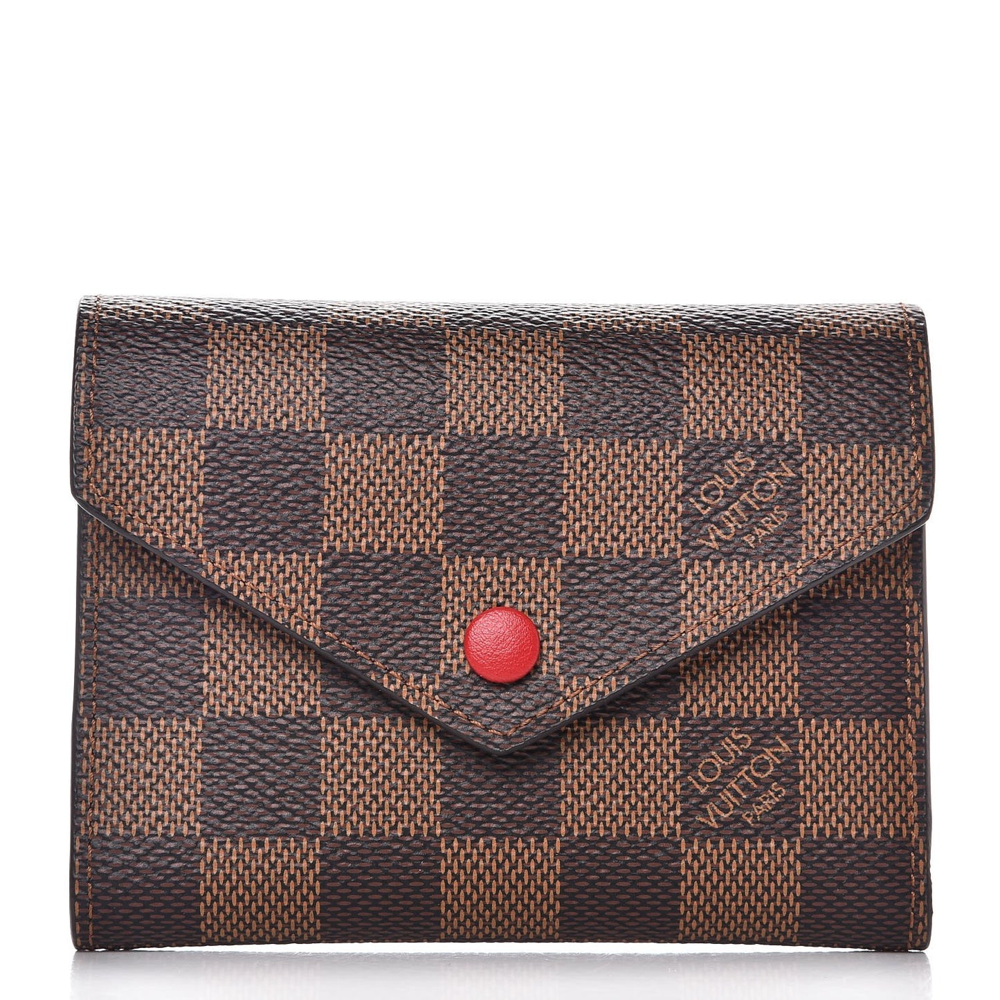 Damier Ebene Victorine Wallet Red