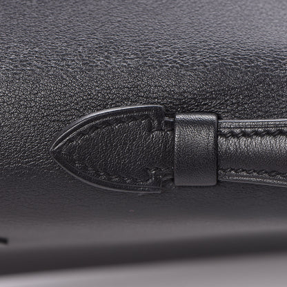 Hermes Swift Kelly Cut Clutch Pochette Black 16 of 28