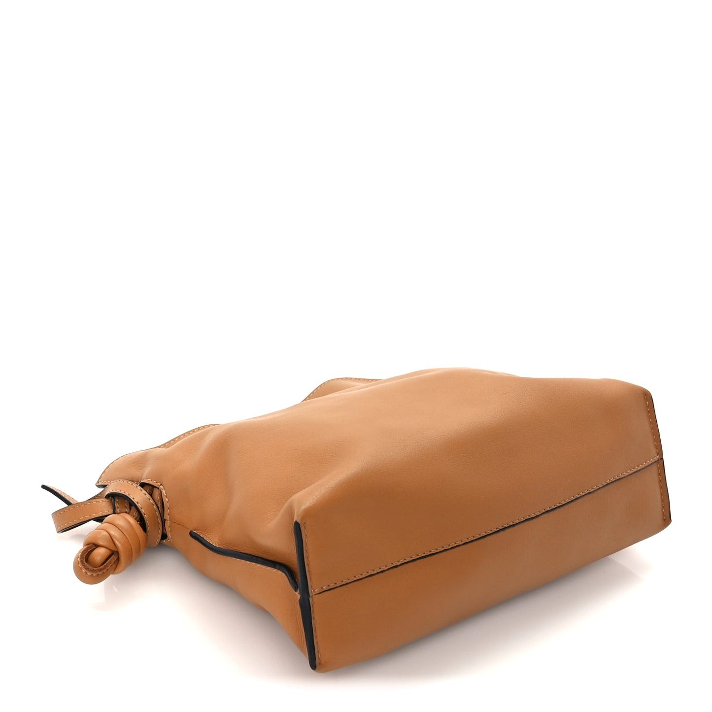 Calfskin Mini Flamenco Knot Clutch Warm Desert