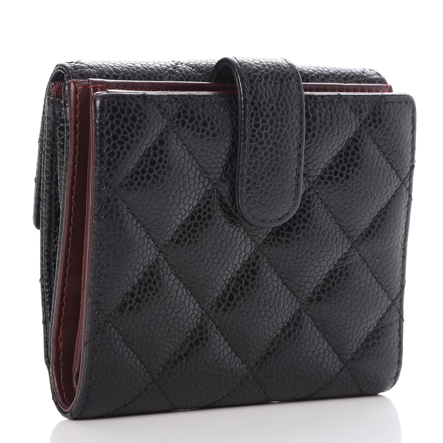 Chanel Caviar Quilted Compact French Flap Wallet 3 of 8
