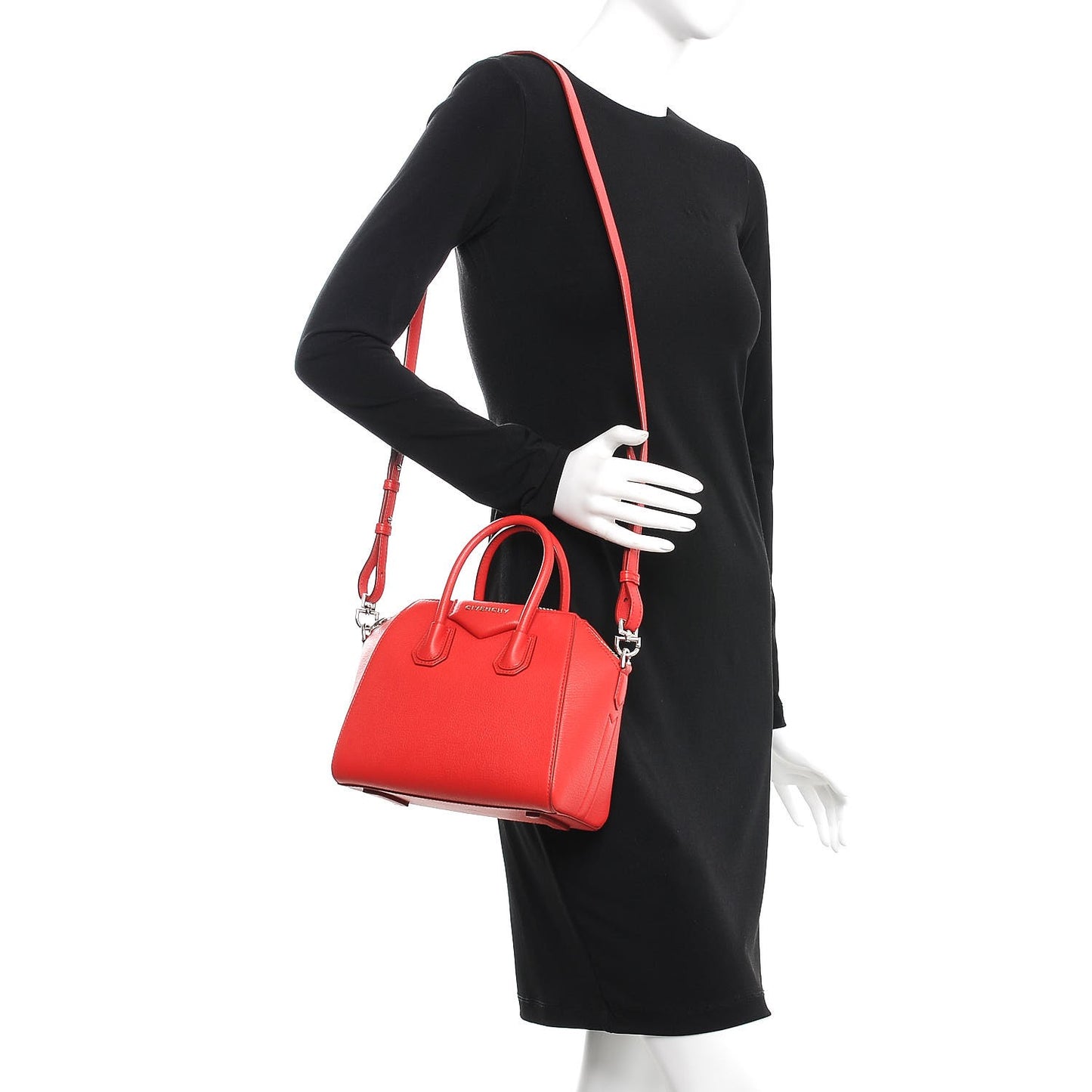 Sugar Goatskin Mini Antigona Medium Red