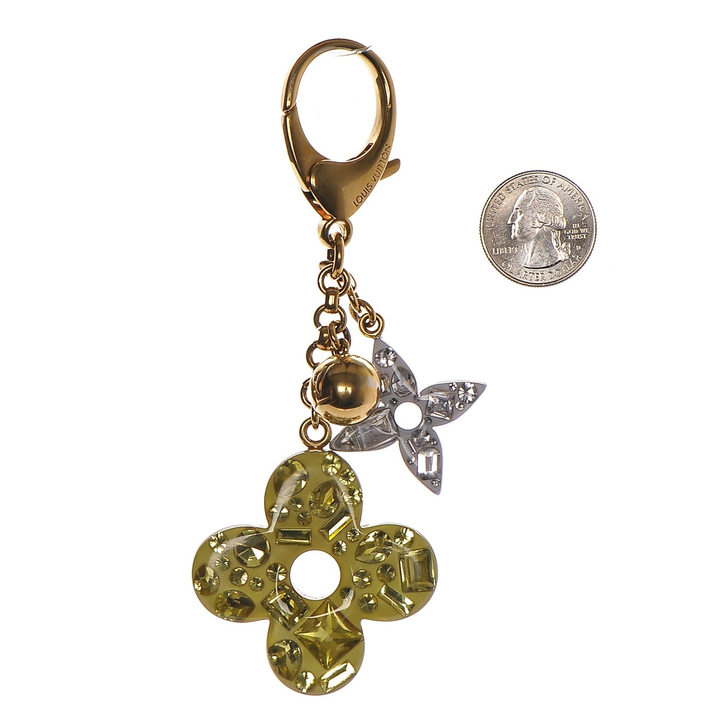 Resin Strass Glam Flower Bag Charm