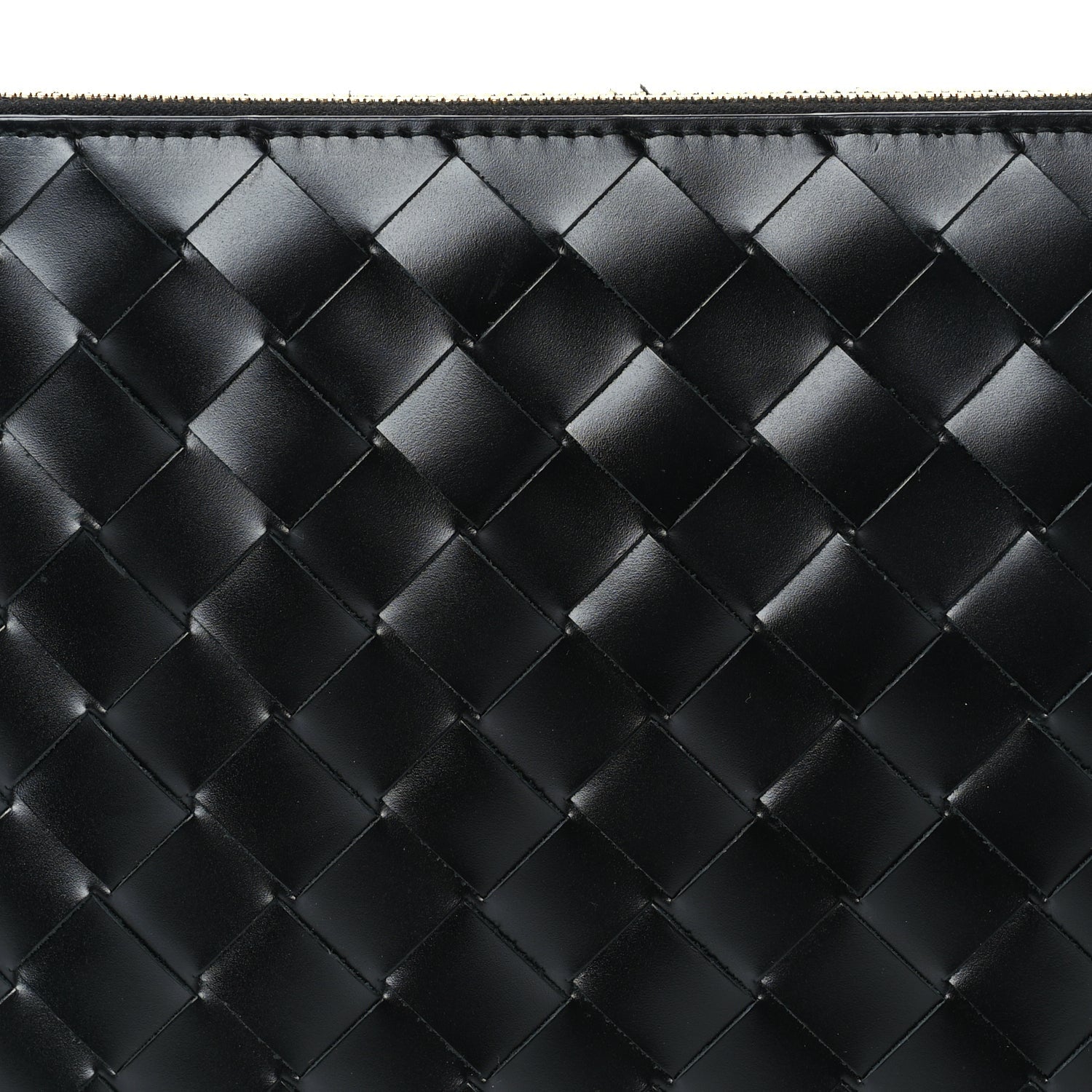 Bottega Veneta Nappa Intrecciato Medium Flat Zip Pouch Black 3 of 7