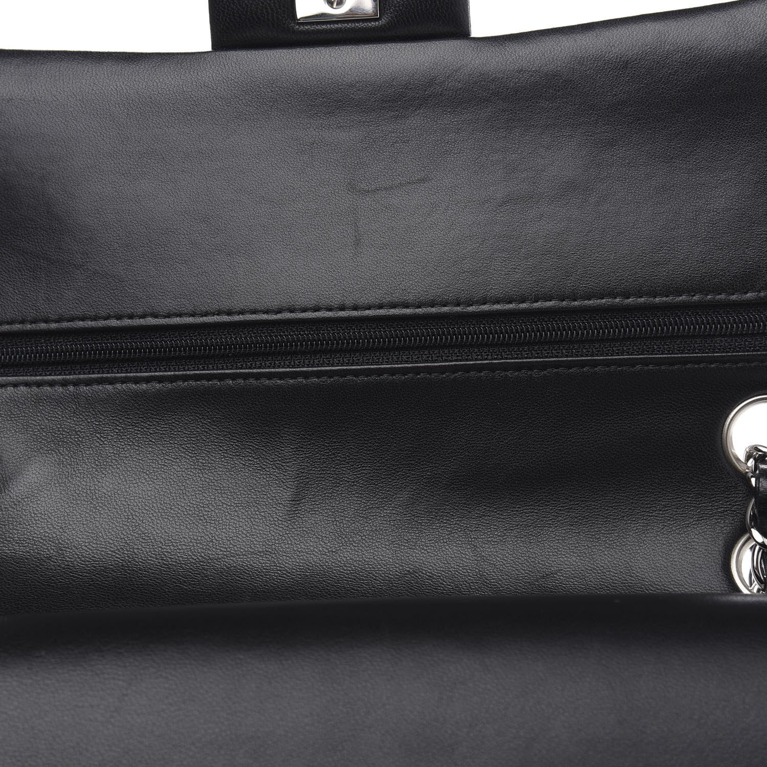 Chanel Lambskin Quilted Medium Double Flap Black 16 of 17