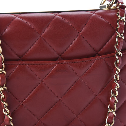 Chanel Lambskin Quilted Medium Trendy CC Flap Dual Handle Bag Red 10 of 14