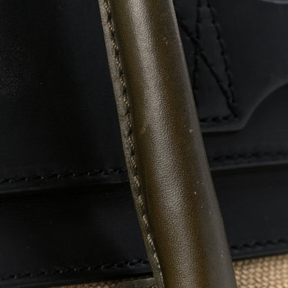 Celine Natural Canvas Calfskin Mini Luggage Beige Black Khaki 13 of 13