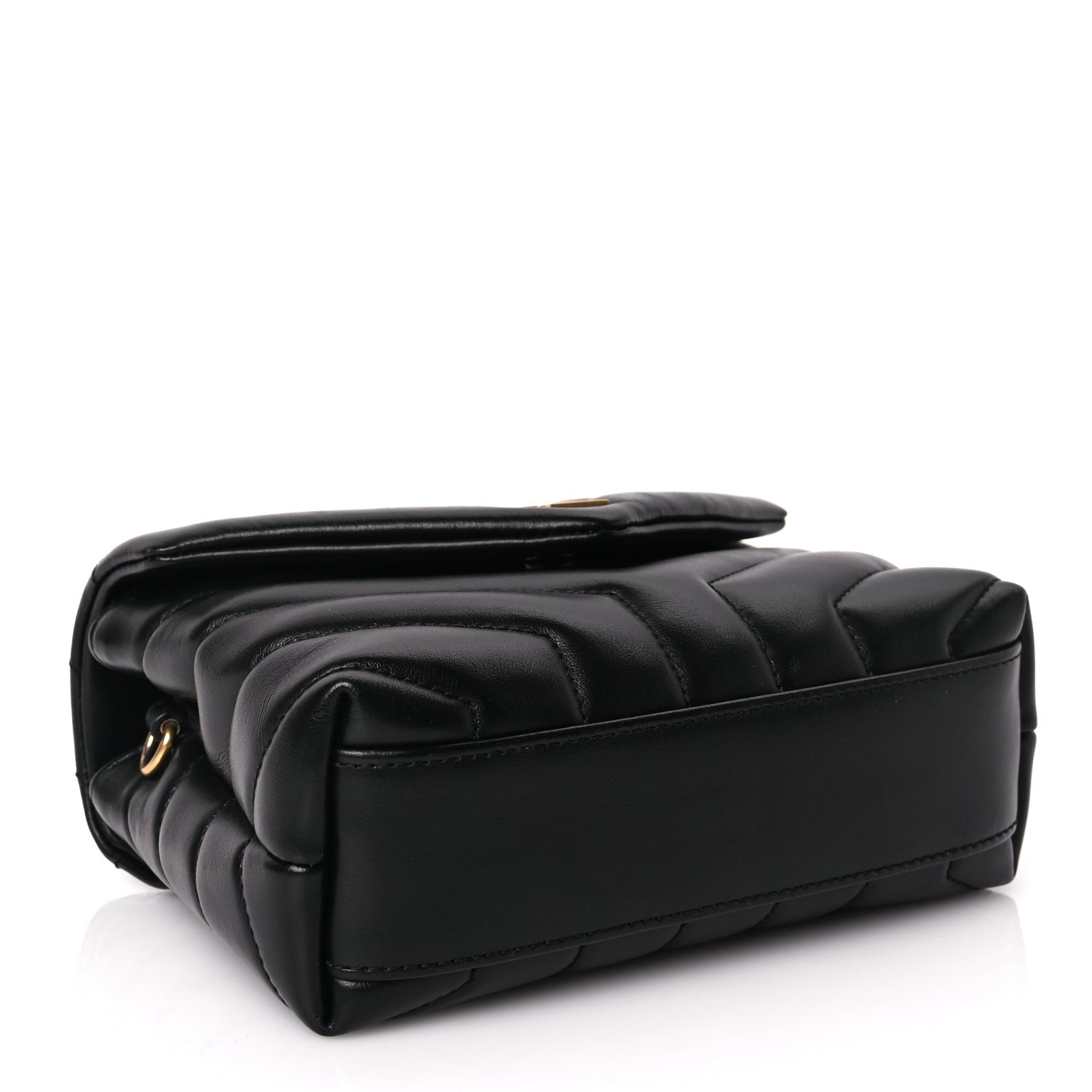 Saint Laurent Calfskin Y Quilted Monogram Toy Loulou Crossbody Bag Black 3 of 9