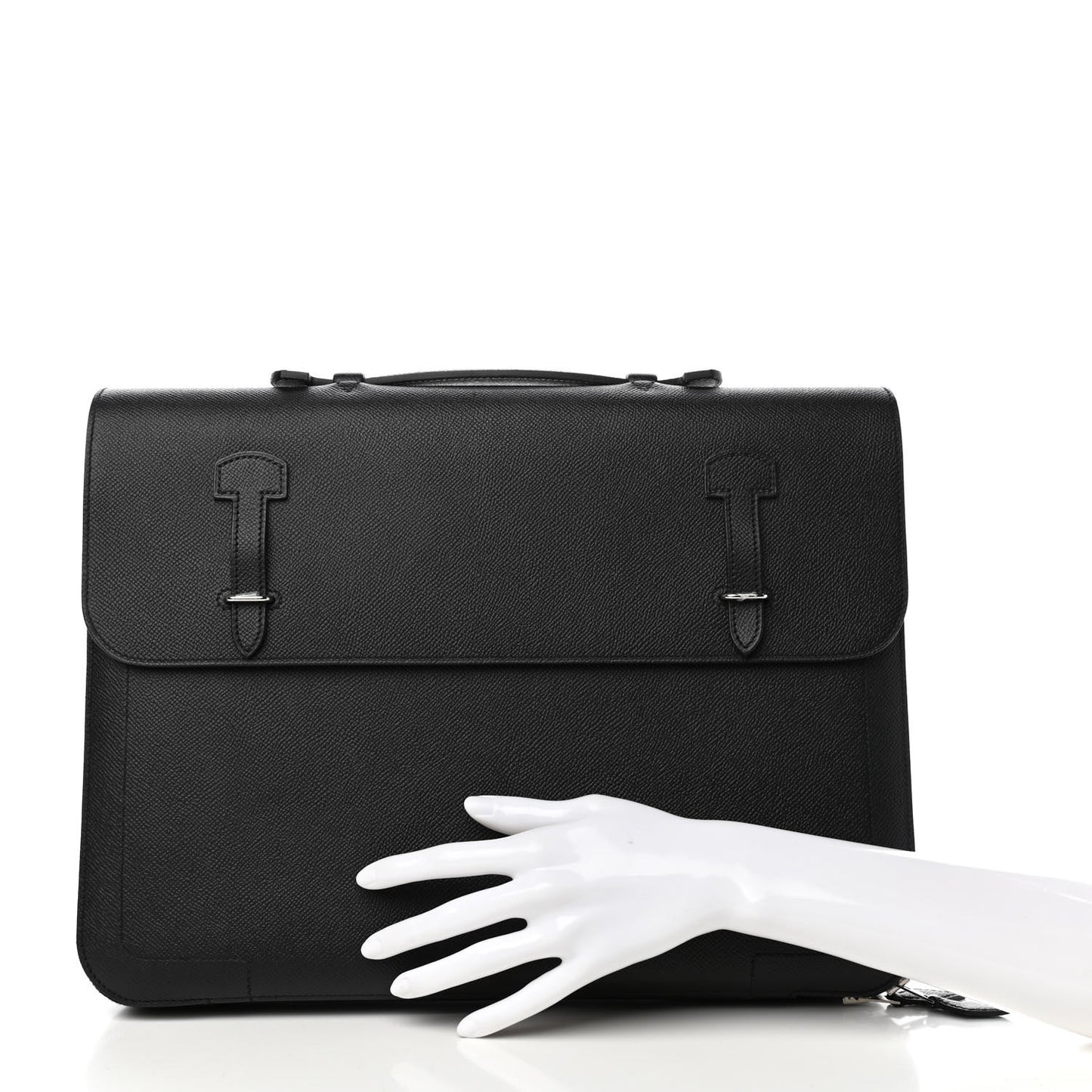 Epsom Serviette 57 Briefcase Black Bleu Indigo