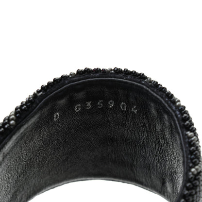 Chanel Pearl Embroidery CC Mules 36.5 Black 8 of 9