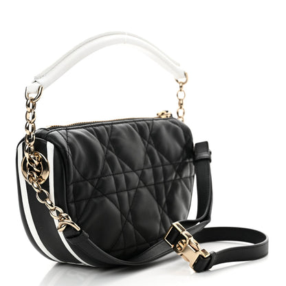 Christian Dior Lambskin Cannage Small Dior Vibe Hobo Bag Black 2 of 8
