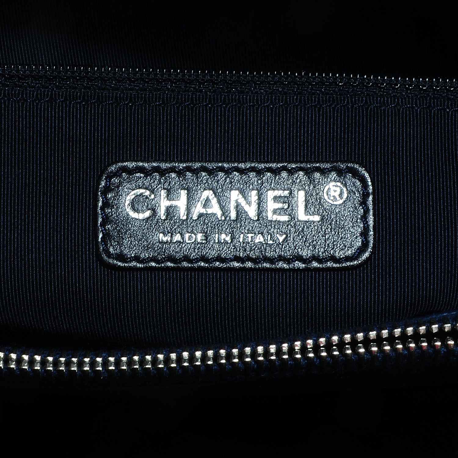 Chanel Caviar Grand Shopping Tote GST Dark Blue 5 of 7